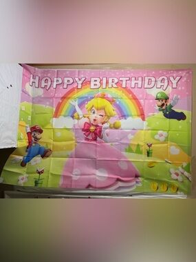 Princess Peach backdrop 150cmx100cm